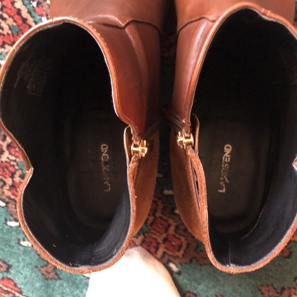 Leather and suede women’s Lands’End booties - Picture 8 of 11
